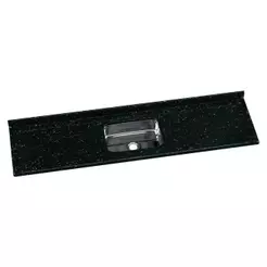 Pia De Cozinha Mármore Sintético 199x55cm Com Cuba Aço Inox Multimóveis CR20477 Preto