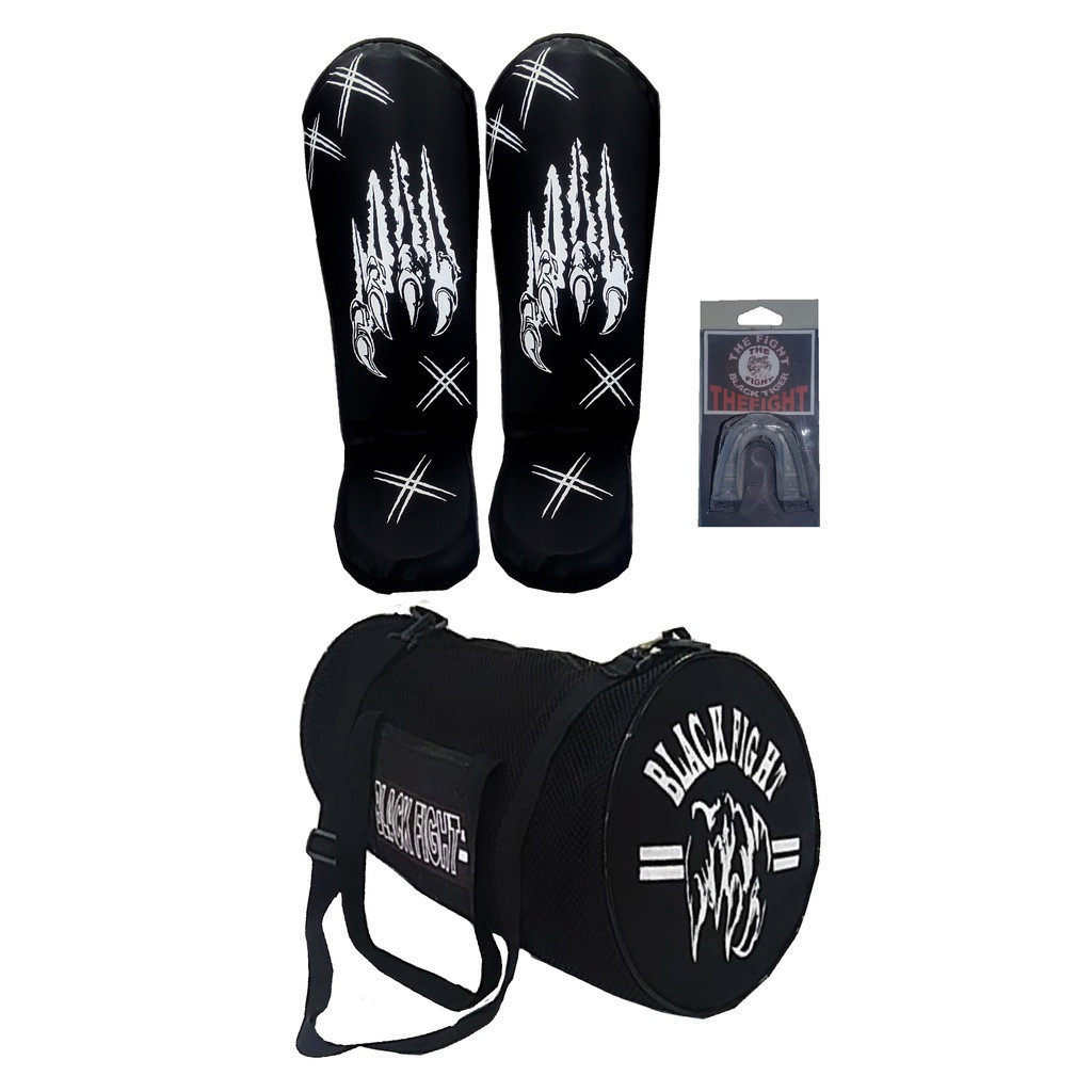 Kit Muay Thai Caneleira Bucal Bolsa
