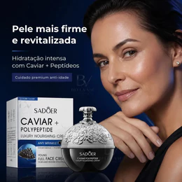 Creme Facial Antiidade Com Peptídeo Ácido Hialurônico Rejuvenescedor de Caviar