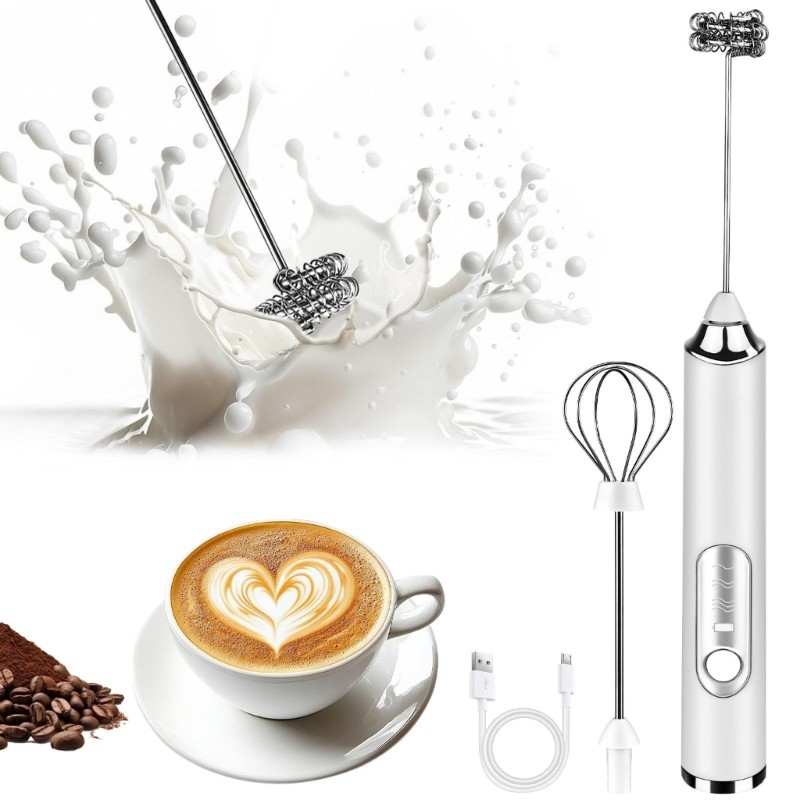 JOY Ferramenta De Bater Elétrica 1500mAh Batedor De Leite Com Cabeça De Metal Removível Operações Fáceis Para Café E Pan