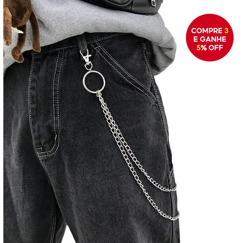 Rock Punk Metal Cintura Corrente Cinto Carteira Chave Gancho Hip Hop Jóias Unisex