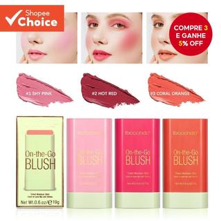 Batom Blush Multifuncional à Prova d'Água, Longa Duração, Cor Fácil, Delicado, Hidratante…