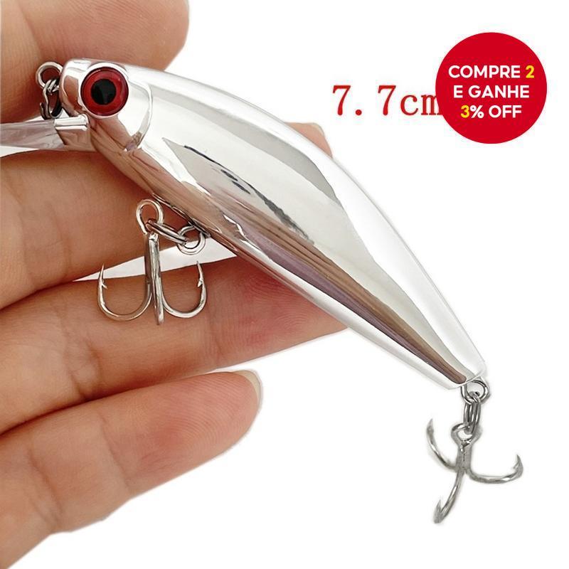 Isca De Minhoca Afundando 11g/77mm Equipamento De Pesca Artificial Banhado A Prata Crankbait
