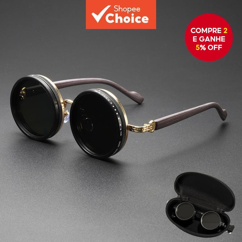 Óculos De Sol Polarizados Retrô ND9 UV400 Escurecimento Ajustável Para Uso Externo Elegante