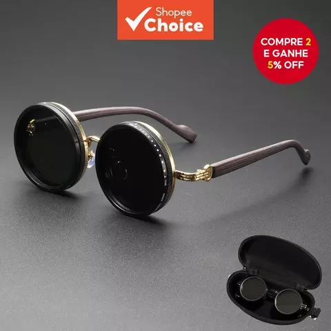 Óculos De Sol Polarizados Retrô ND9 UV400 Escurecimento Ajustável Para Uso Externo Elegante