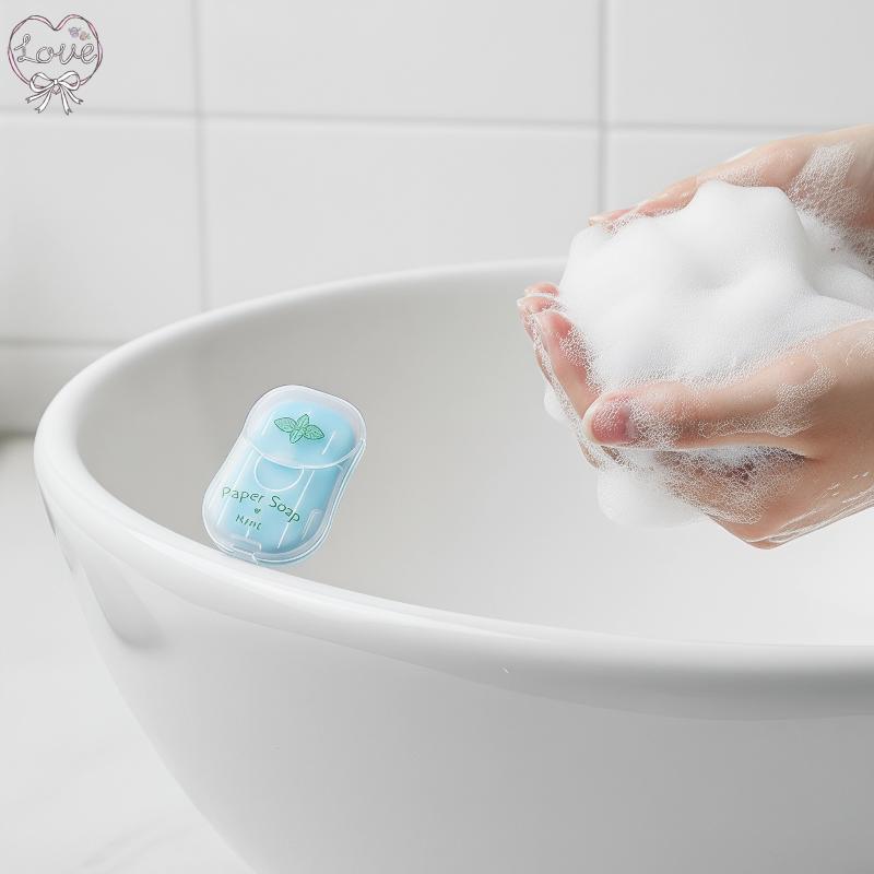 LAHB > Folhas De Papel Para Sabonete As Mãos Travel Qui-Dissolve Toalhetes De Limpeza Fáceis De Transportar Novos