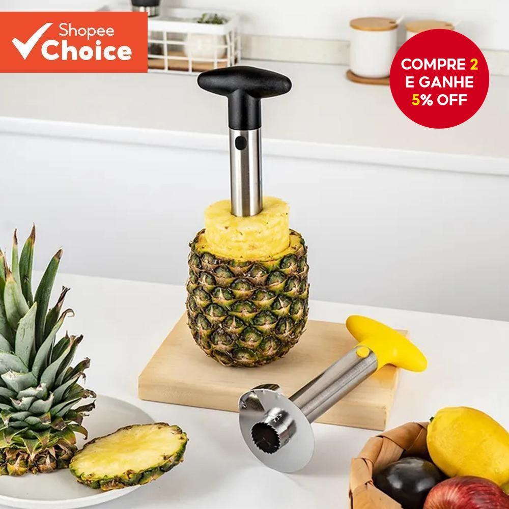 Em Estoque Descascador De Abacaxi Aço Inoxidável , Fatiador Frutas Simples , Utensílios De...