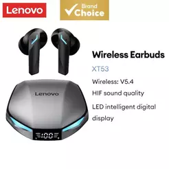 Fones de ouvido Bluetooth Lenovo XT53 TWS 5.4, sem fio, para jogos, à prova d'água, com display LED da bateria, som