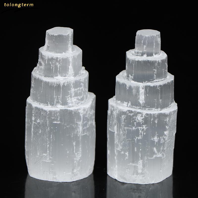 Lâmpada De Selenita Natural , Pedras Preciosas Brancas , Gelo , Berg , Esculpida , Decoração De Minério De Cristal