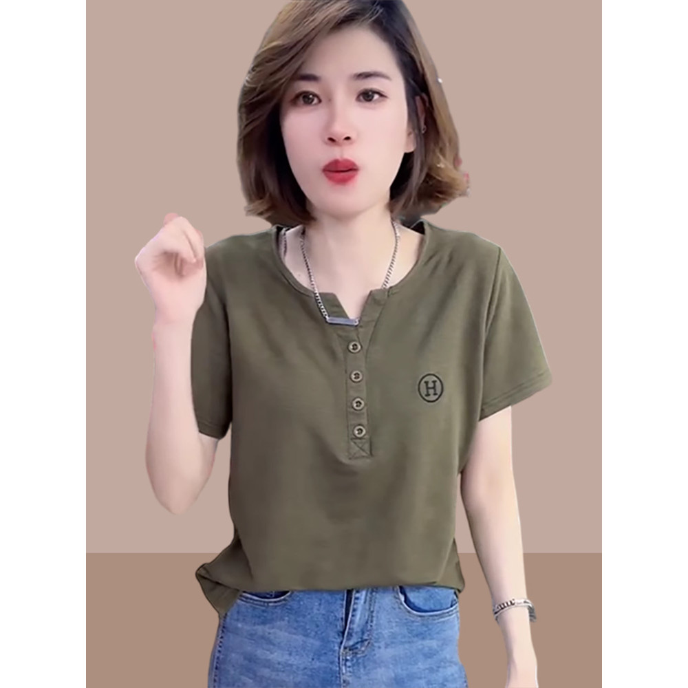 2026 Verão Novo Estilo Camiseta Feminina de Manga Curta Feminina Moda Moda Moda Moda Moda Venda Quente Camiseta Produtos