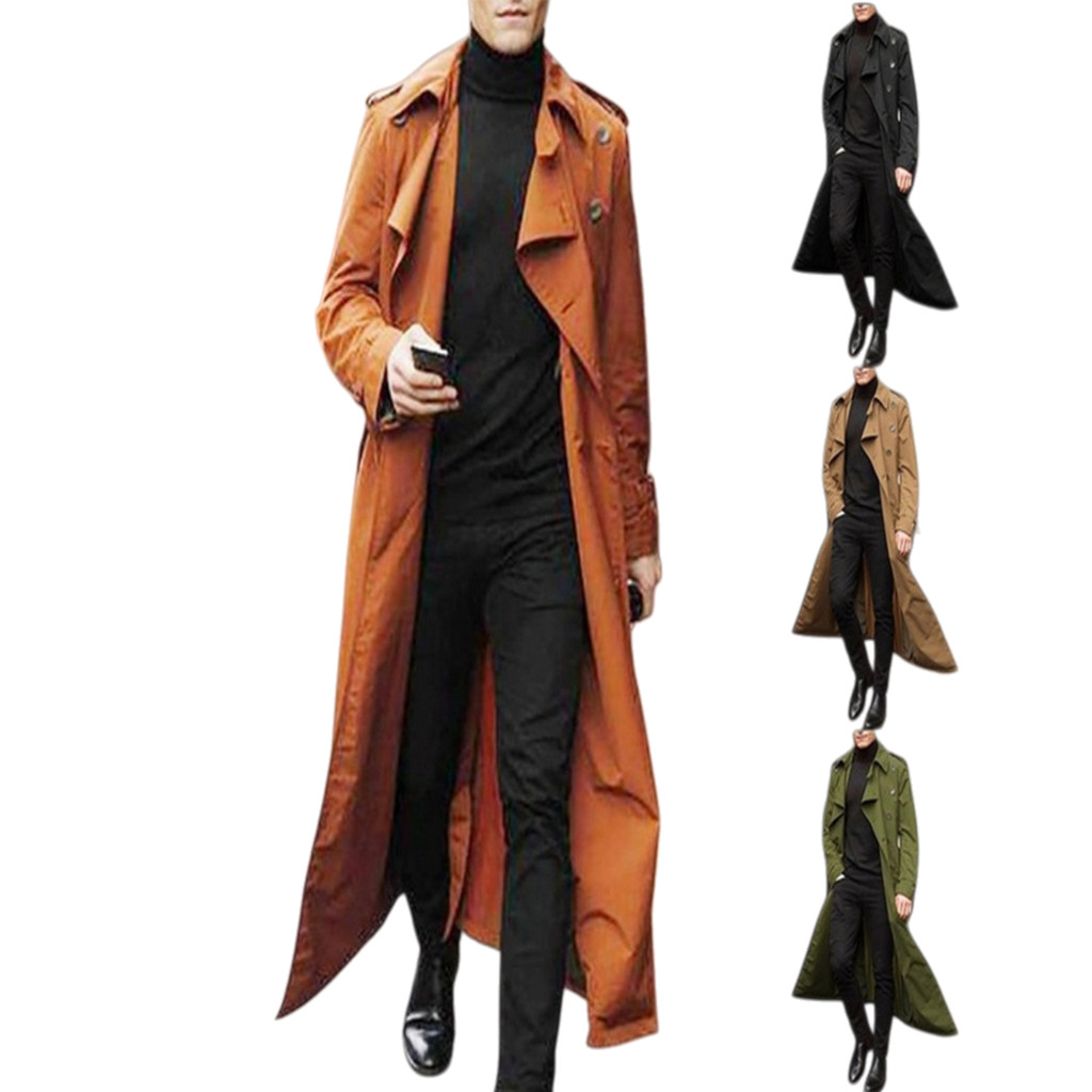 trench coat Masculino De Comprimento Médio