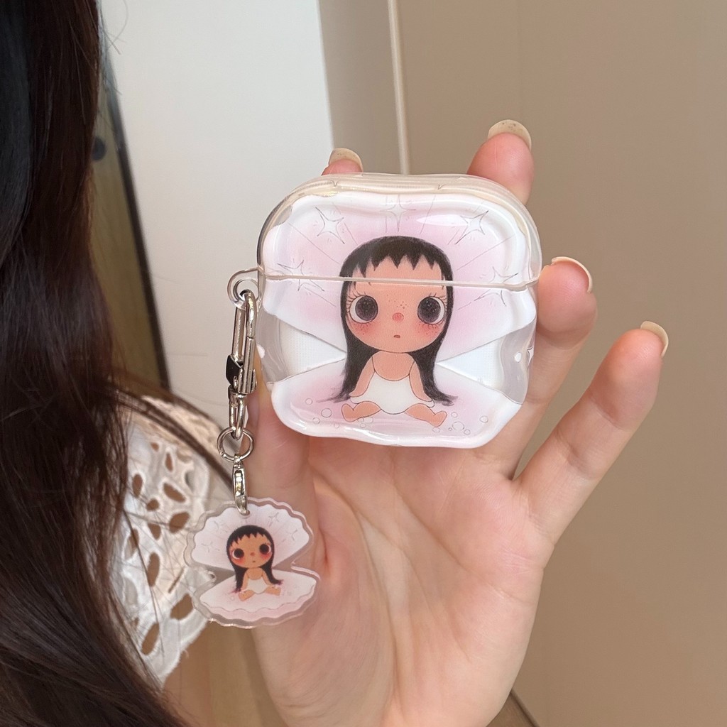 Capa ins Para AirPods , Protetora Fone De Ouvido Apple , Corrente Fofa De Desenho Animado Adequada 4 1/2 Pro/2 3 Antider