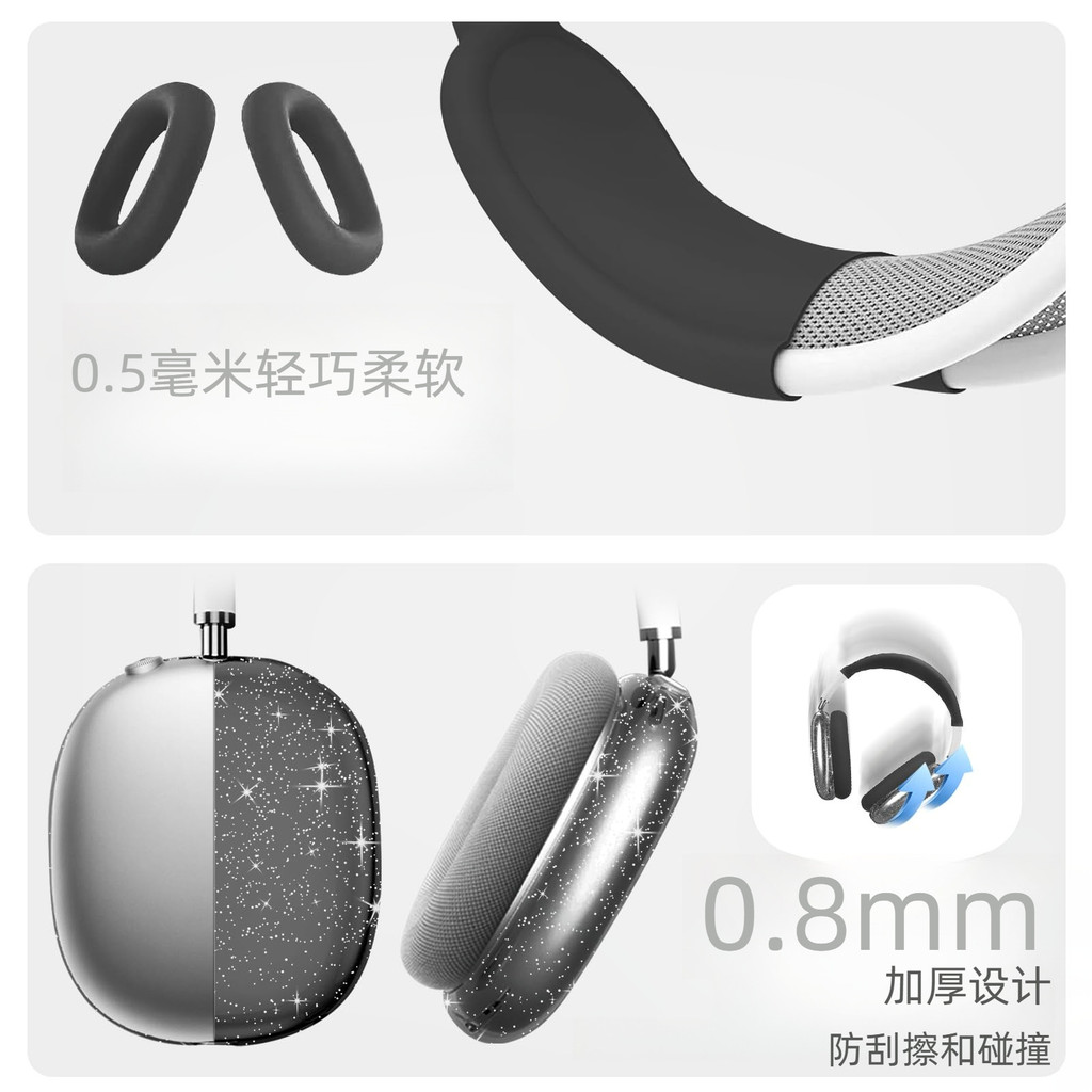 Apple novo estilo Airpods Max capa protetora Premium transparente TPU caso macio