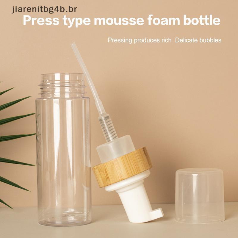 JIARN 150ml Viagem Bomba De Espuma De Bambu Garrafa Vazia Rosto Limpador Garrafas Cosméticas Shampoo Dispensador De Sabã