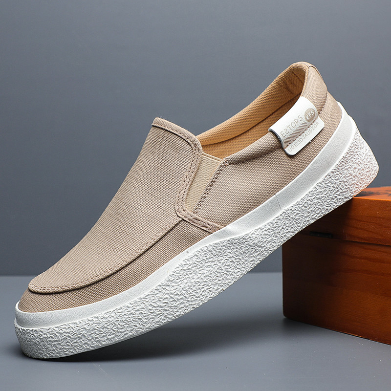 Sapatos de lona sapatos masculinos primavera 2025 novos sapatos casuais deslizamento-em tênis na moda sapatos masculinos