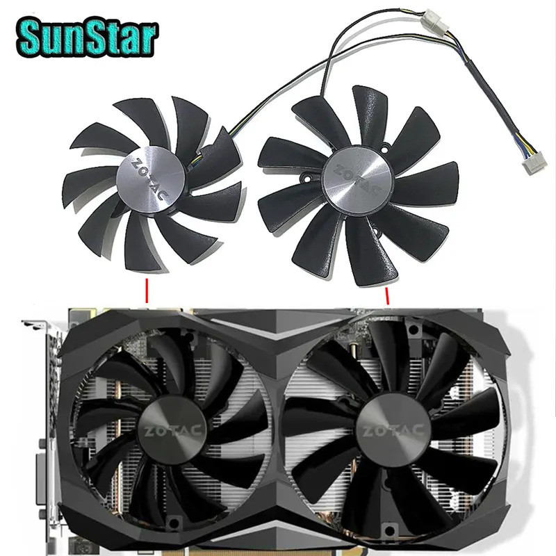 Novo Ventilador De Refrigeração GA92S2H GAA8S2U 87MM/100MM 4PIN GTX 1070 GPU , Para ZOTAC 1060 1070 Ti 1080 1080 MINI Pl