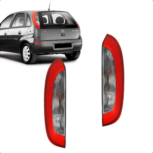 Lanterna Traseira Corsa Hatch 2003 A 2012 Vermelho