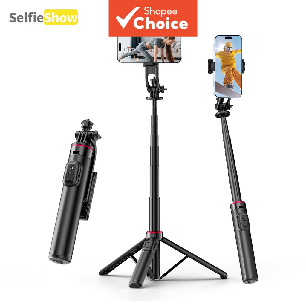 Bastão de selfie para smartphone resistente e extensível com suporte de telefone removível e controle remoto Bluetooth