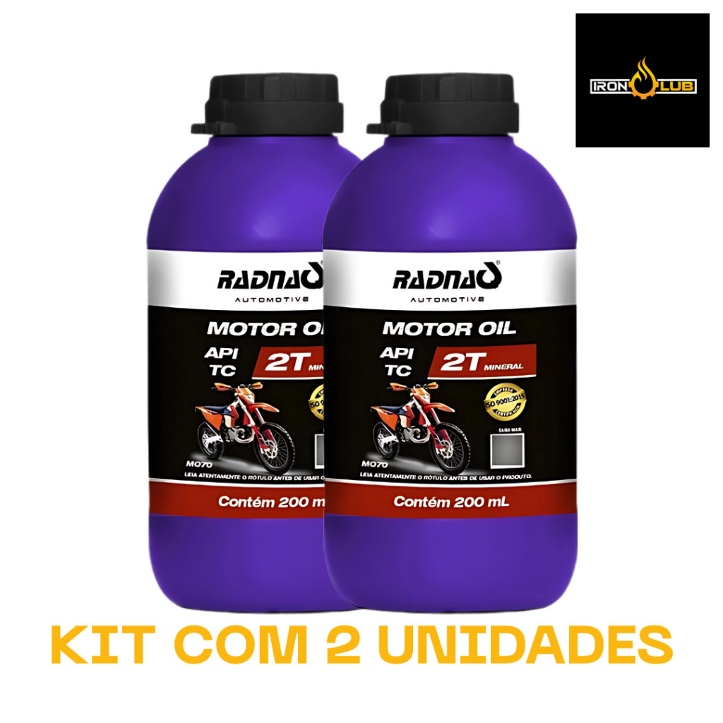 KIT 2 RADNAQ 2 TEMPOS 2T API TC MINERAL DE 200ML