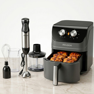 KIT AIR FRYER 4,5L ANALÓGICA E MIXER COMPLETO