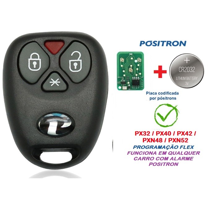 Controle Alarme Positron Modelo PX32 Serve Para Toda Linha