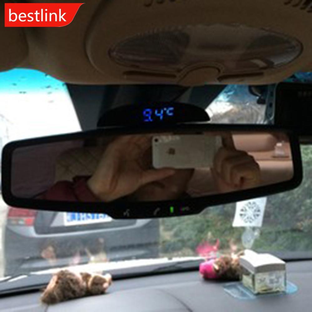 BESTLINK 3 Em 1 Carro Veículo Tubo Digital LED Voltímetro Termômetro Tempo Relógios De Mesa Automóvel Dial Relógio Eletr