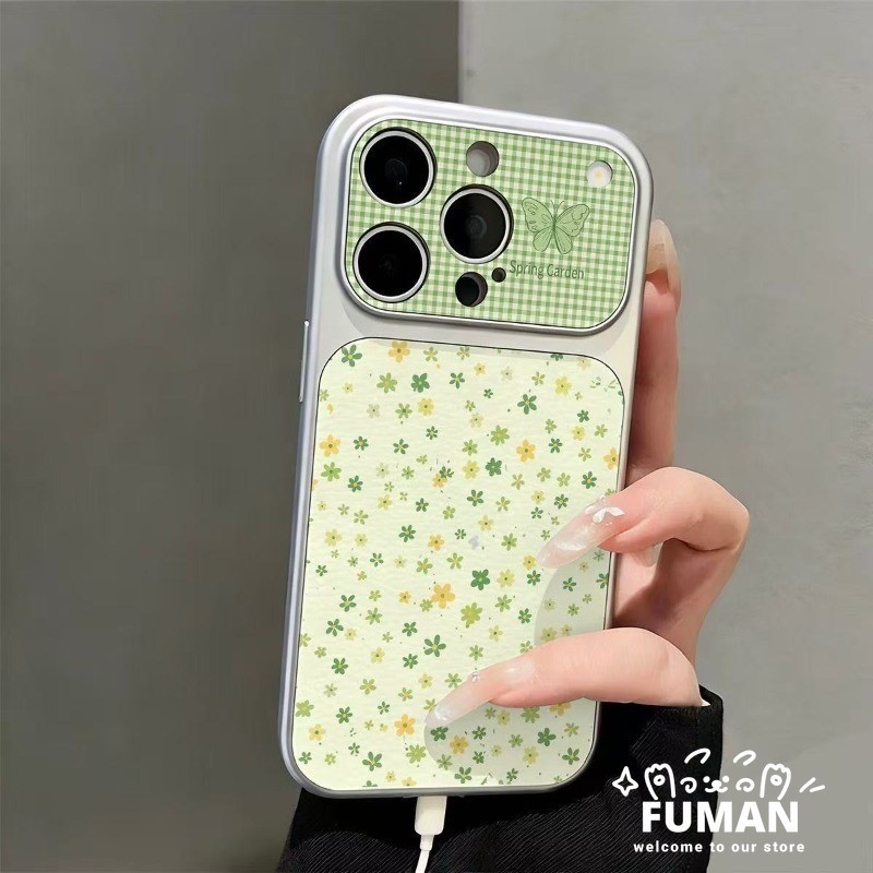 Primavera Flor Verde Caso De Telefone Para Samsung Galaxy A07 A06 M06 F06 A05S M05 A04S A04E M04 F04 A03 Núcleo A03S A02