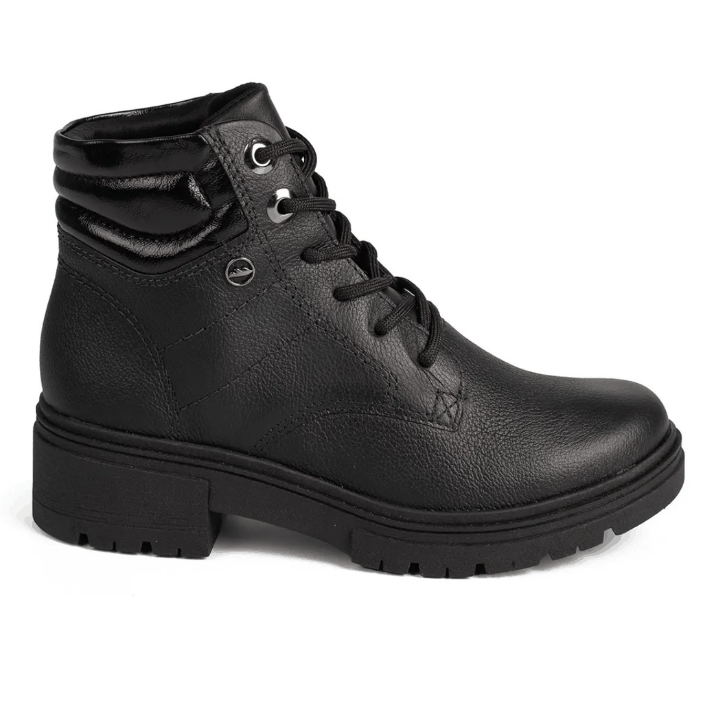 BOTA COTURNO FEMININO DAKOTA D0451 TRATORADA ELEGANTE VERSATIL EM COURO CANO CURTO PRETO E MARROM