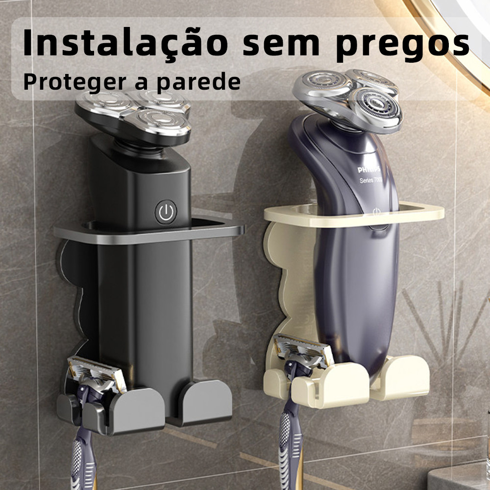 Suporte de Lâmina de Barbear Organizador Unissex Parede Elegante Para Aparelho de Barbear e Barbeador Banheiro