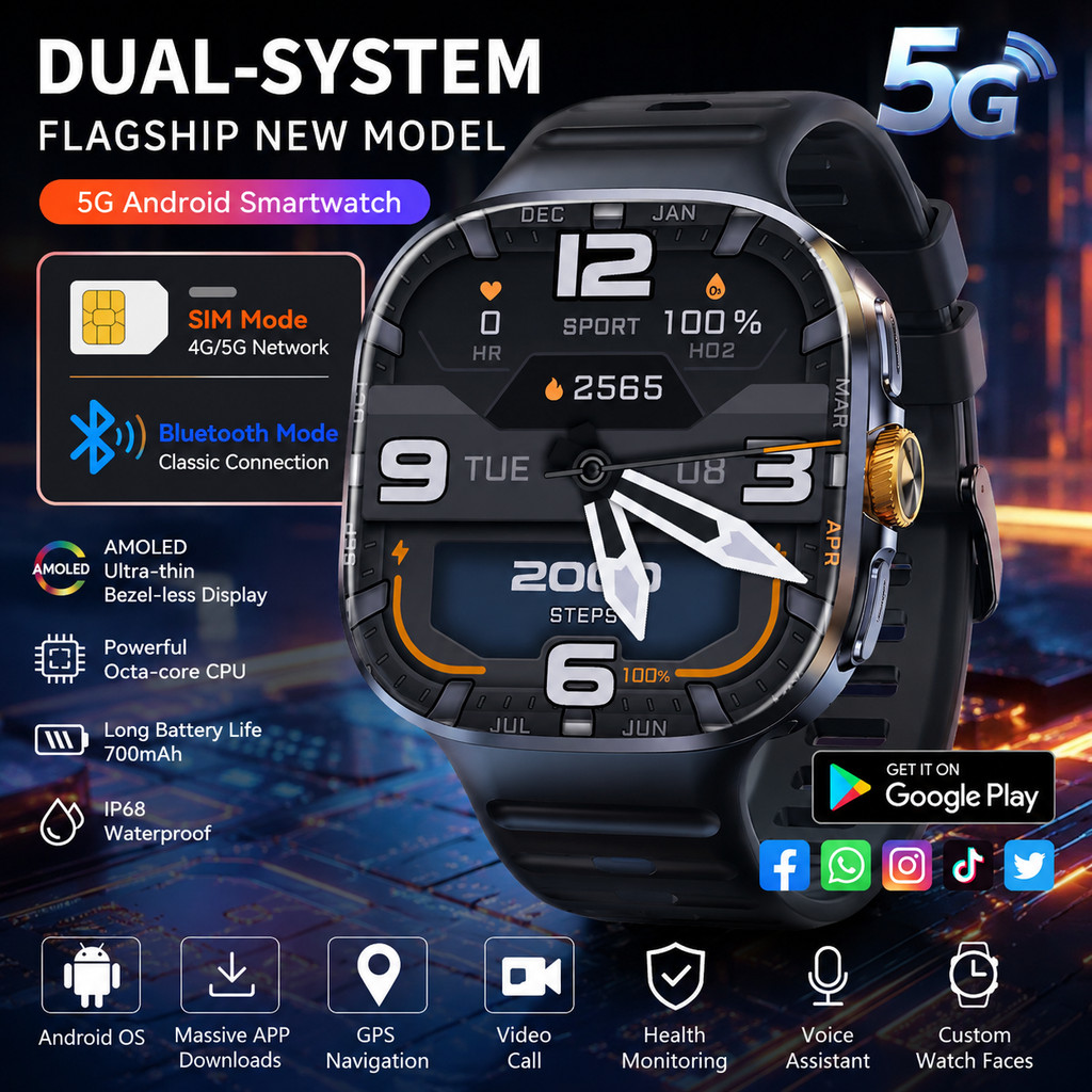 M99 Smartwatch Para Mulher Homens Tela AMOLED Relógio Inteligente Com Slot Cartão SIM Câmera Rotativa WIFI Android GPS N