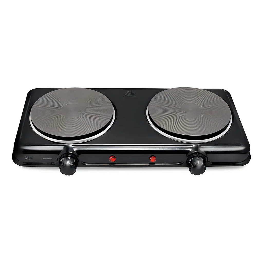 Fogão Elétrico Portátil 2 Bocas 2000w Fg02 Elgin 127v Preto