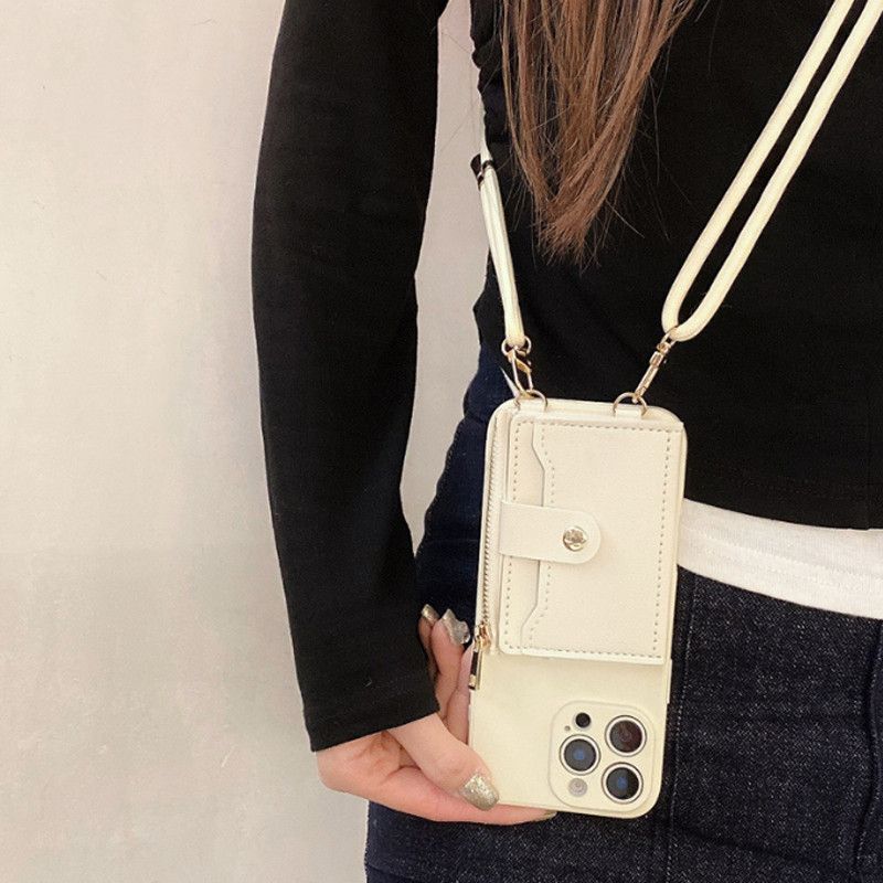 Capa Porta-Cartões Com Cordão Crossbody Para Xiaomi Poco M6 Pro 5G 4G M5 5s M4 M3 C65 C61 C55 C31 C3 Carteira Empresaria
