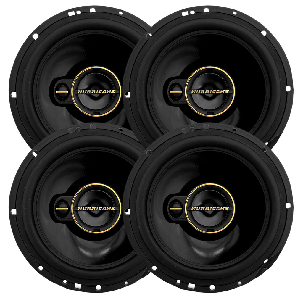 Kit 4 Alto Falantes 6 Polegadas Hurricane 240w Rms A6T Aurum Triaxial 480w Pico 2 Pares