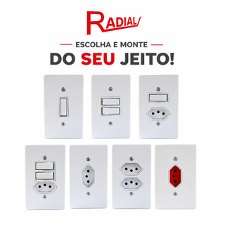 Tomada Interruptor Radial 4x2 10A/20A Tomadas Simples 10a tomada 20a Tomada Com Apagador