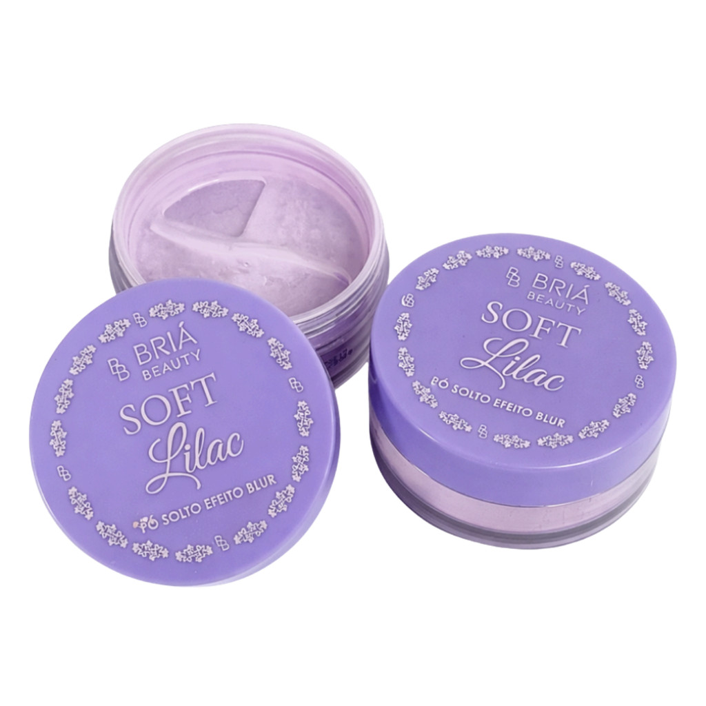 Pó Solto Ultrafino Efeito Blur Soft Lilac Neutralizador Selador Matte Briá Beauty