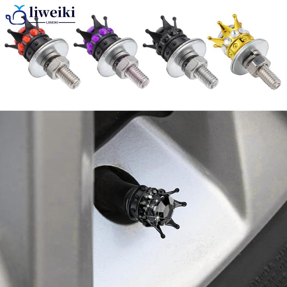 LIWEIKI 1PC CNC M6 Motocicleta Placa De Licença Parafuso Capa Escudo Buracos Scooter Acessórios Coroa Diamante Para Elét