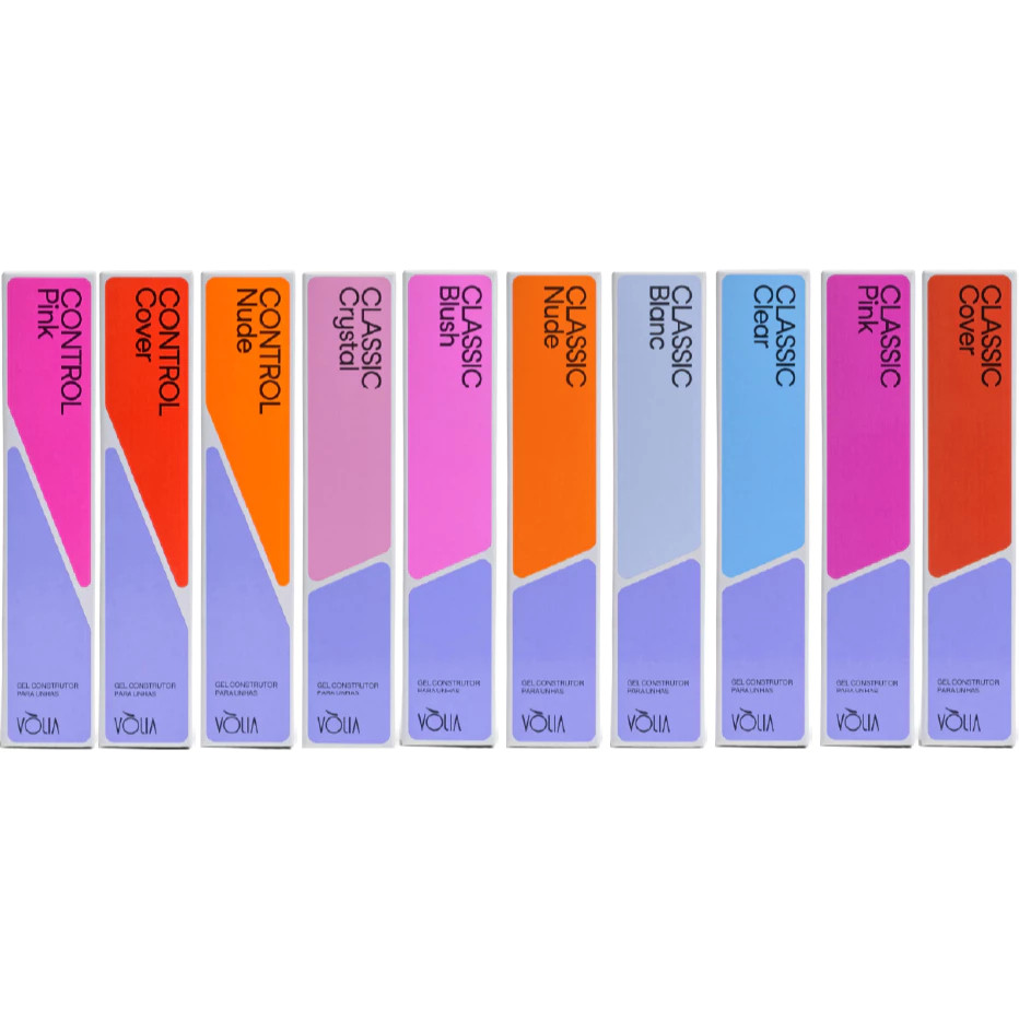 Gel Em Sachê 14g Refil Vòlia - Gel Base Clear Pink Cover Nude Crystal Blanc Control - Cor Á Escolher