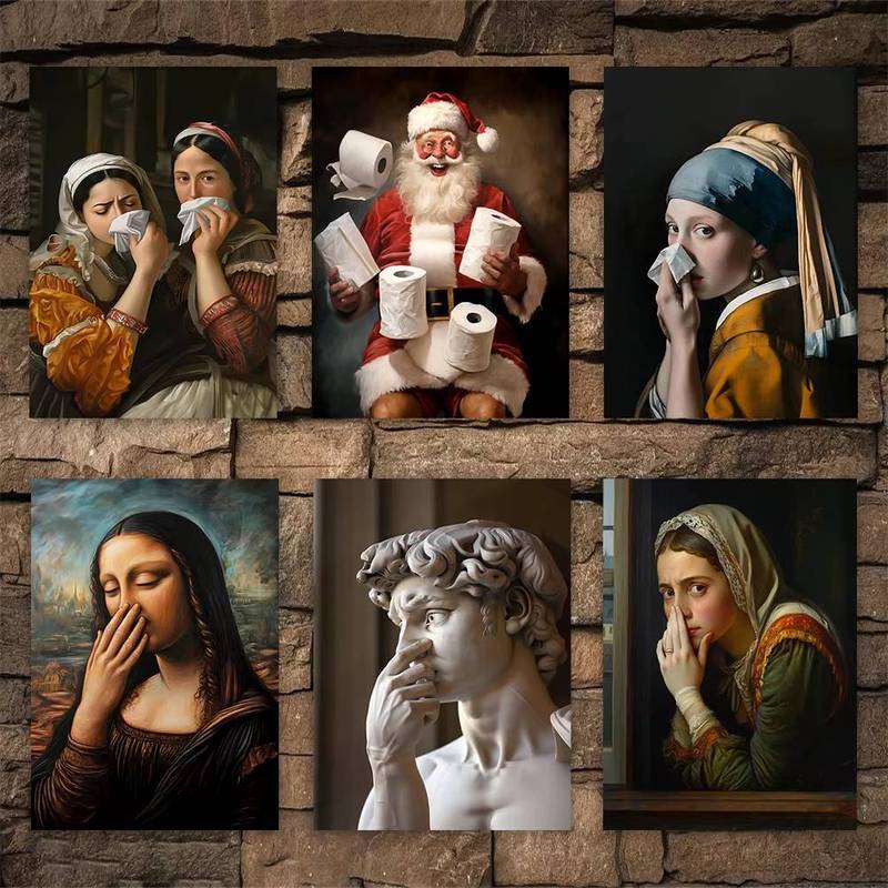 Funny Bathroom Print Poster Bad Smell Fun Poster Vintage David Wall Art Canvas Painting Toilet Humor Bathroom Print Toil