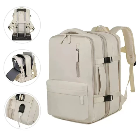 Mochila Viagem Feminina Masculinas Multifuncional Reforçada Impermeável Expansível Mochila Notebook