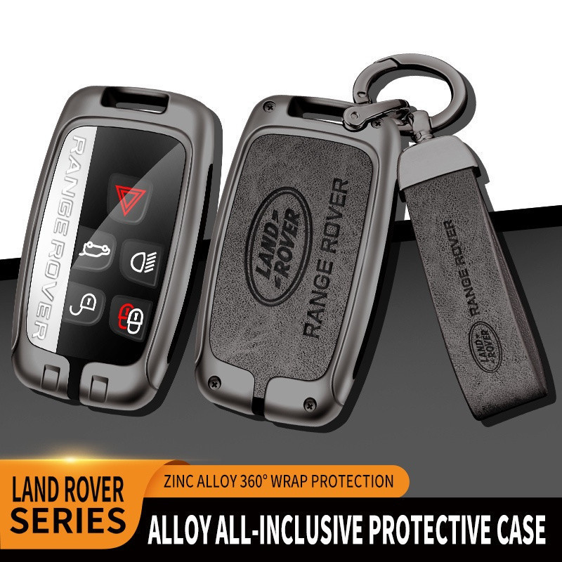 Capa de Chave de Carro em Liga de Zinco para Land Rover Range Sport Evoque Freelander, Acessórios para Chaveiro 3RD9