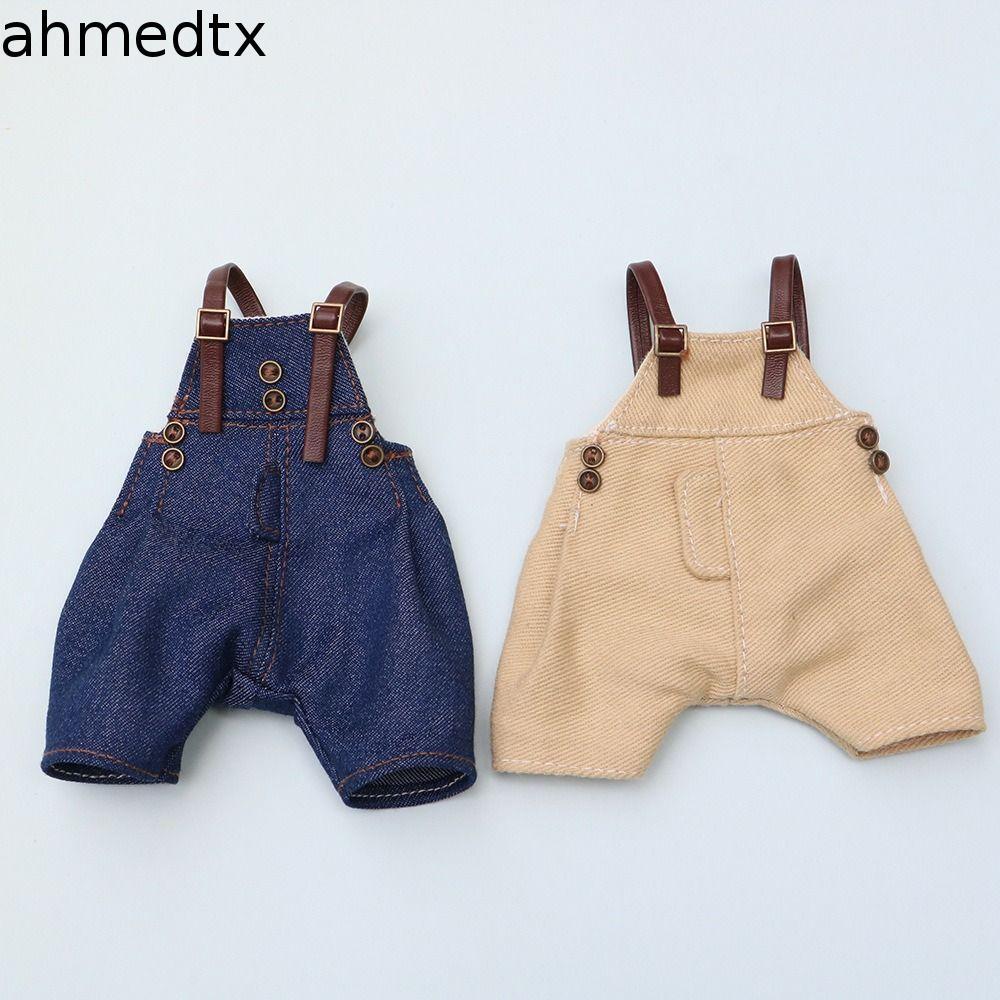 Calça Jeans Para Boneca AHMEDTXB , Roupa Diária Com Suspensório , Roupas De Bjd , Macacão De 15-20 Cm