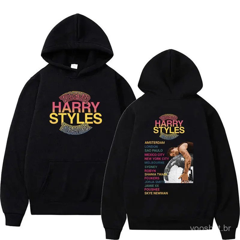 Harry Styles Together Tour 2026 Merch Hoodie Men's Long Sleeve Fashion Pullover Sweatshirt Vintage Oversized Hoodies Str