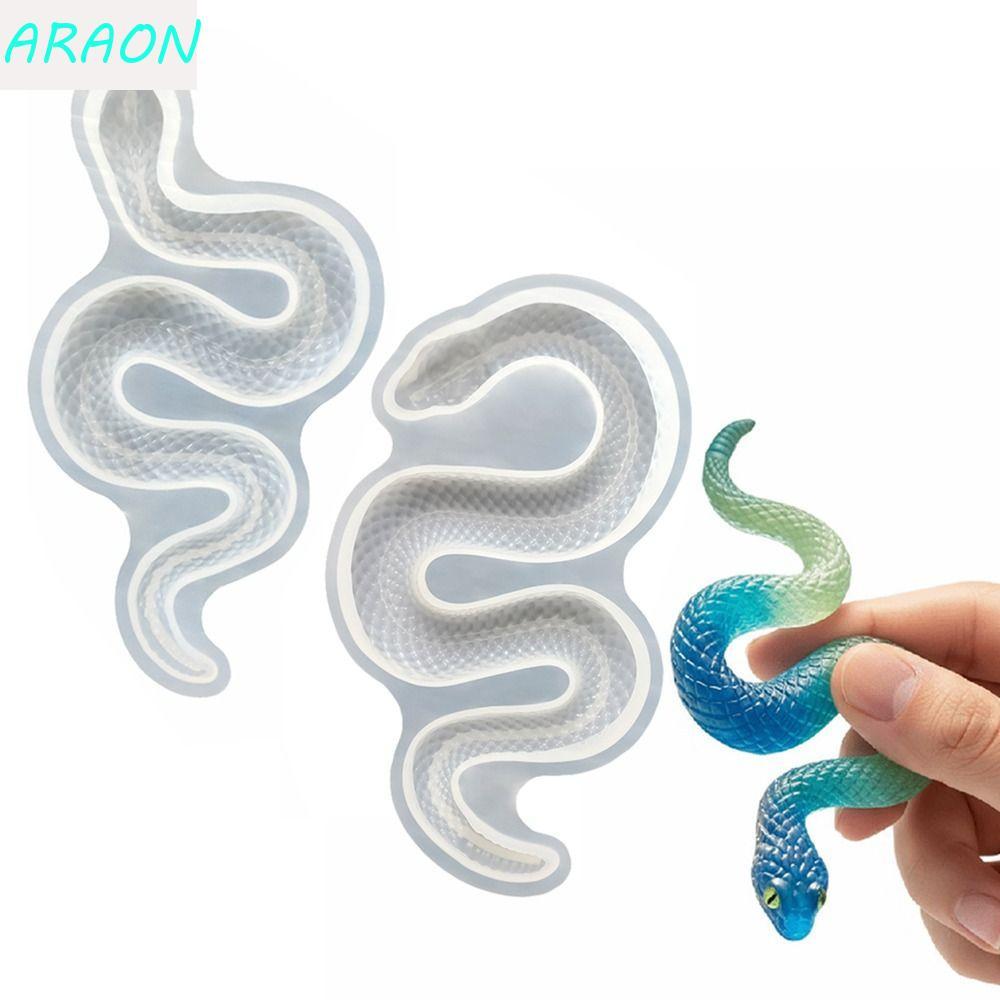 Molde De Cobras 3D ARAON , Moldes De Silicone Em Forma De Cobra Grande , Ferramentas Artesanais DIY De Superfície Lisa