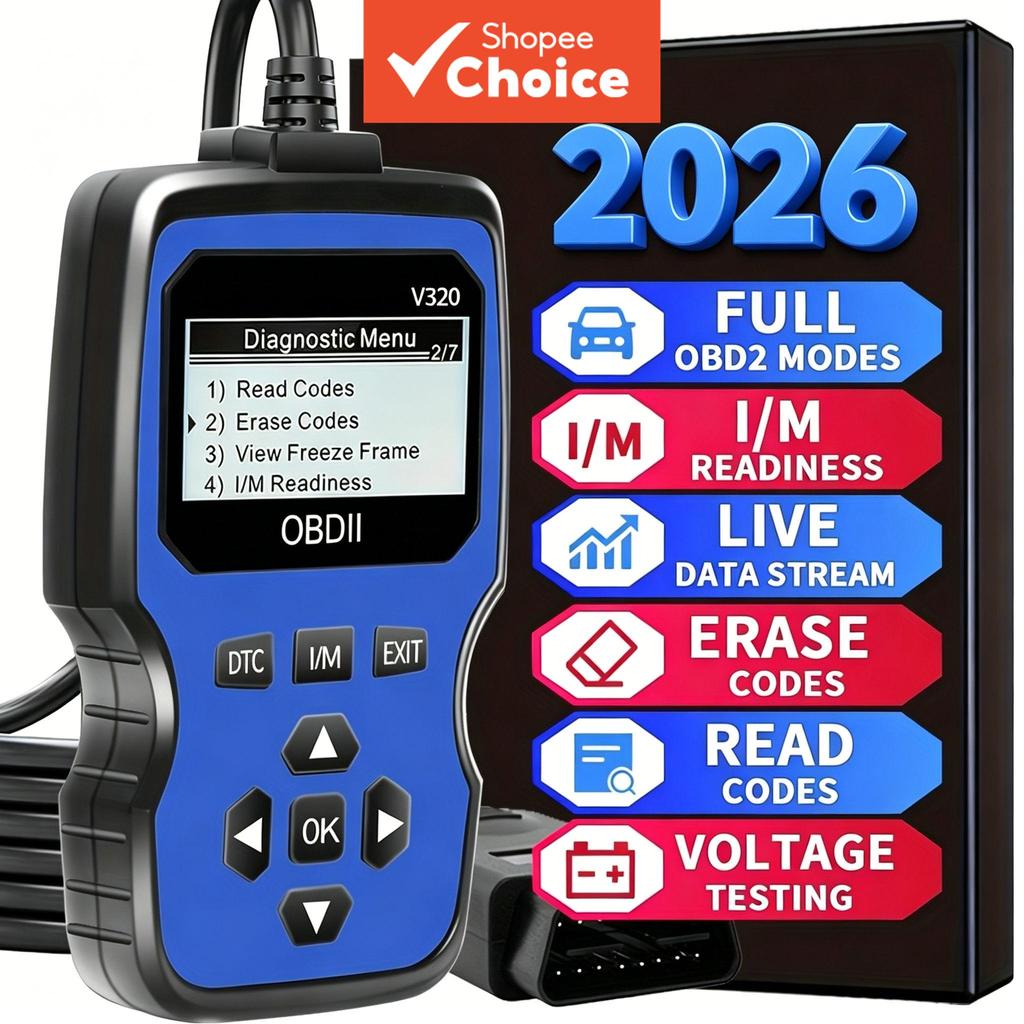 Ferramenta De Verificação Do Leitor De Código De Diagnóstico Motor V320 OBDII Automotivo