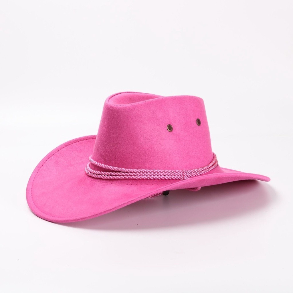 Chapéu de cowboy ocidental americano camurça chapéu de sol masculino chapéu de equitação chapéu de cowboy de aba grande/