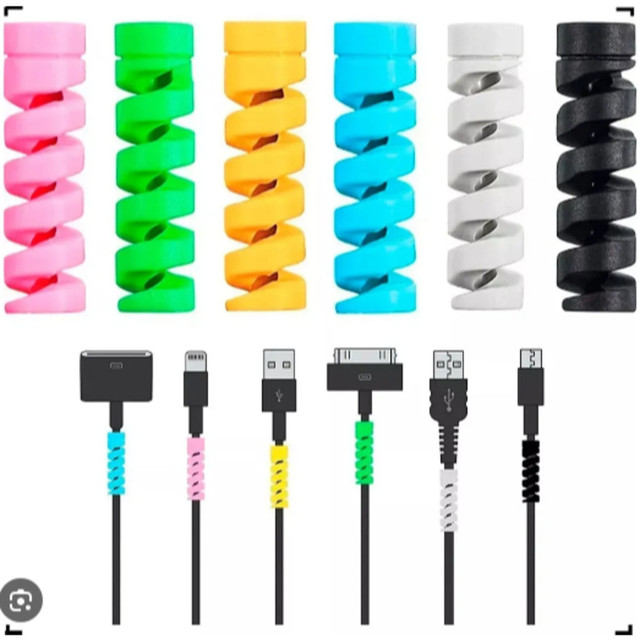 Protetor Espiral Para Cabo De Carregamento Usb Fone De Ouvido Cabo De Linha