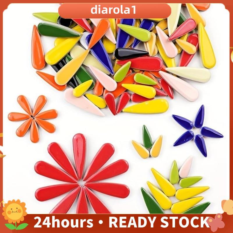 100g Pacote De Telhas De Mosaico De Cerâmica Em Forma De Gota DIY Artesanal Colorido Irregular Peças Para Artesanato