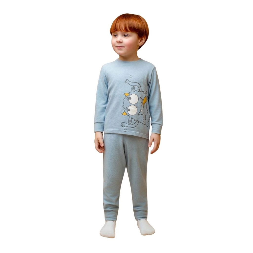 Pijama Melange Bicho Papão Azul Infantil - Dedeka