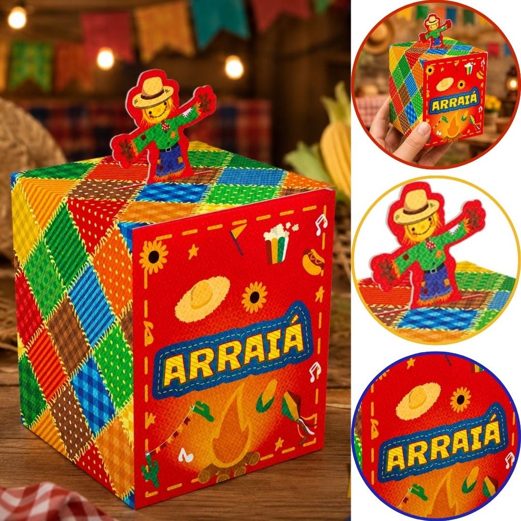 10 CAIXA POP UP ESPANTALHO NOSSO ARRAIA 6018 ( FESTA JUNINA 2026 )