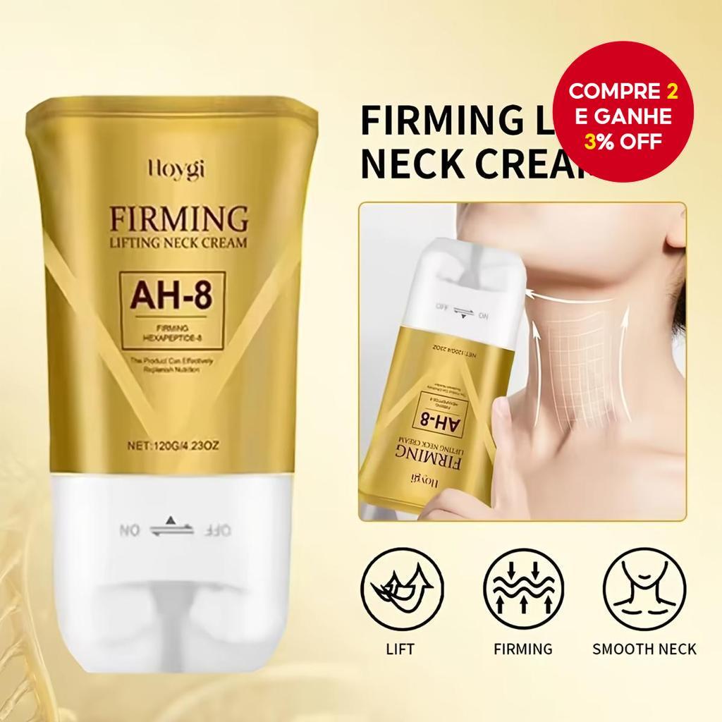 Ah-8 Creme Firmador Para Pescoço Hexapeptídeo Hidratante Aperte Solto Flacidez Linhas Finas Redução De Rugas Ácido Hialu